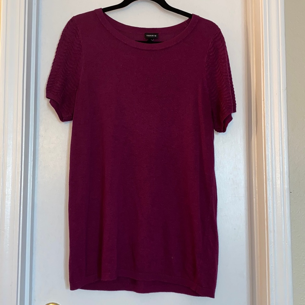 Torrid Berry Purple Knit Berry Top